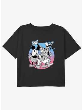 Disney Mickey Mouse Stars Align Girls Youth Crop T-Shirt, , hi-res