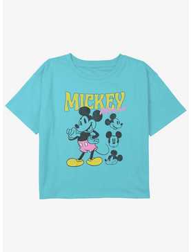 Disney Mickey Mouse Mickey Poses Girls Youth Crop T-Shirt, , hi-res