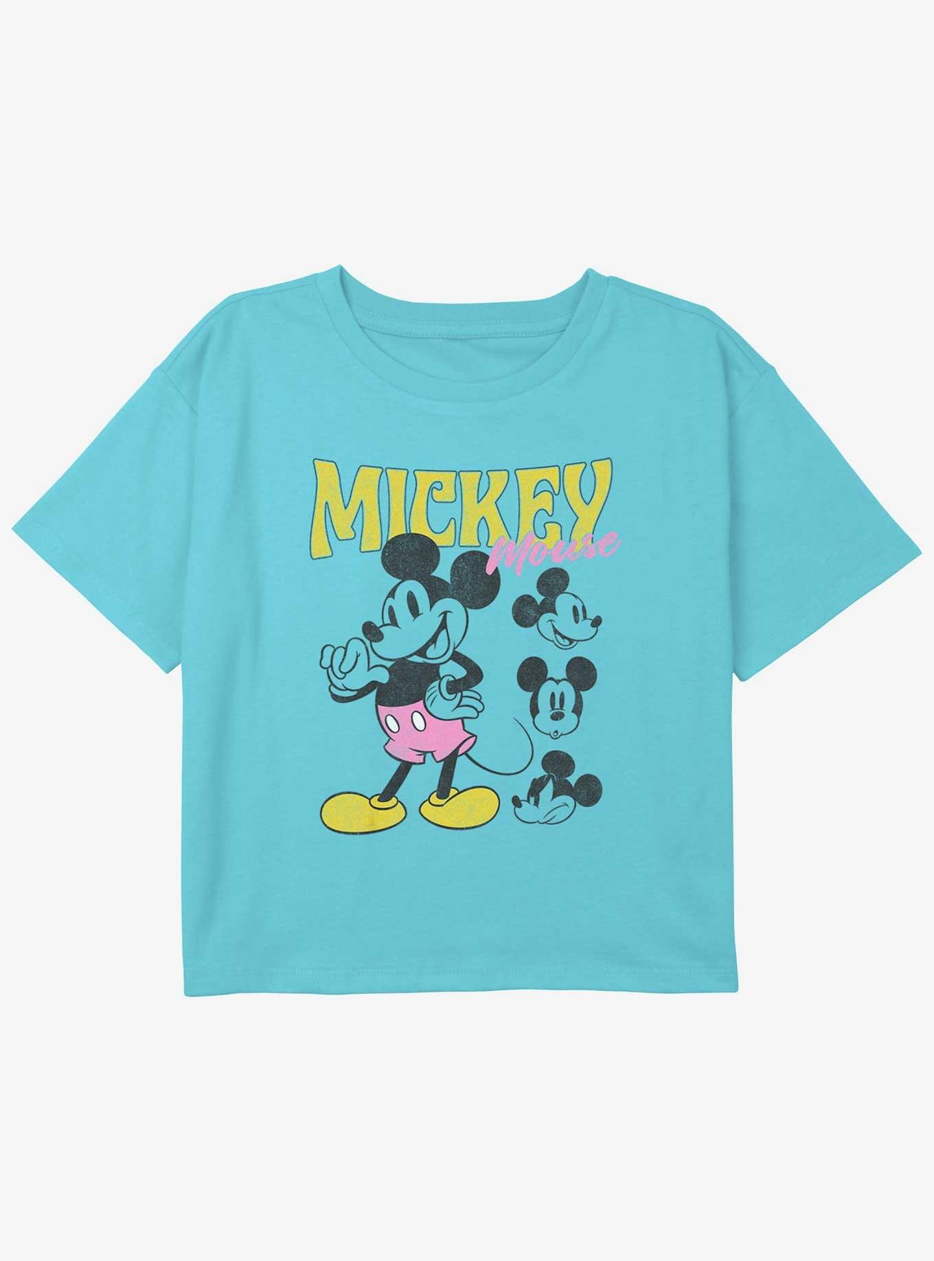 Disney Mickey Mouse Mickey Poses Girls Youth Crop T-Shirt, , hi-res