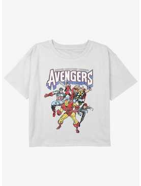Marvel Avengers Heroes Girls Youth Crop T-Shirt, , hi-res