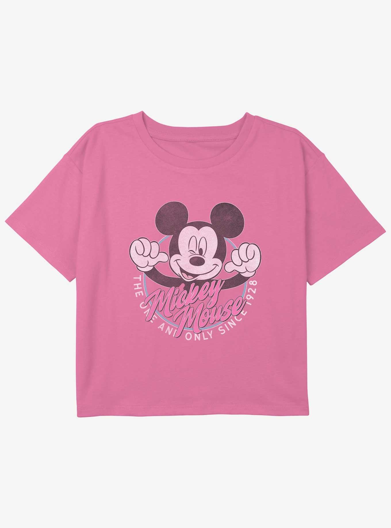 Disney Mickey Mouse The One And Only Girls Youth Crop T-Shirt, , hi-res