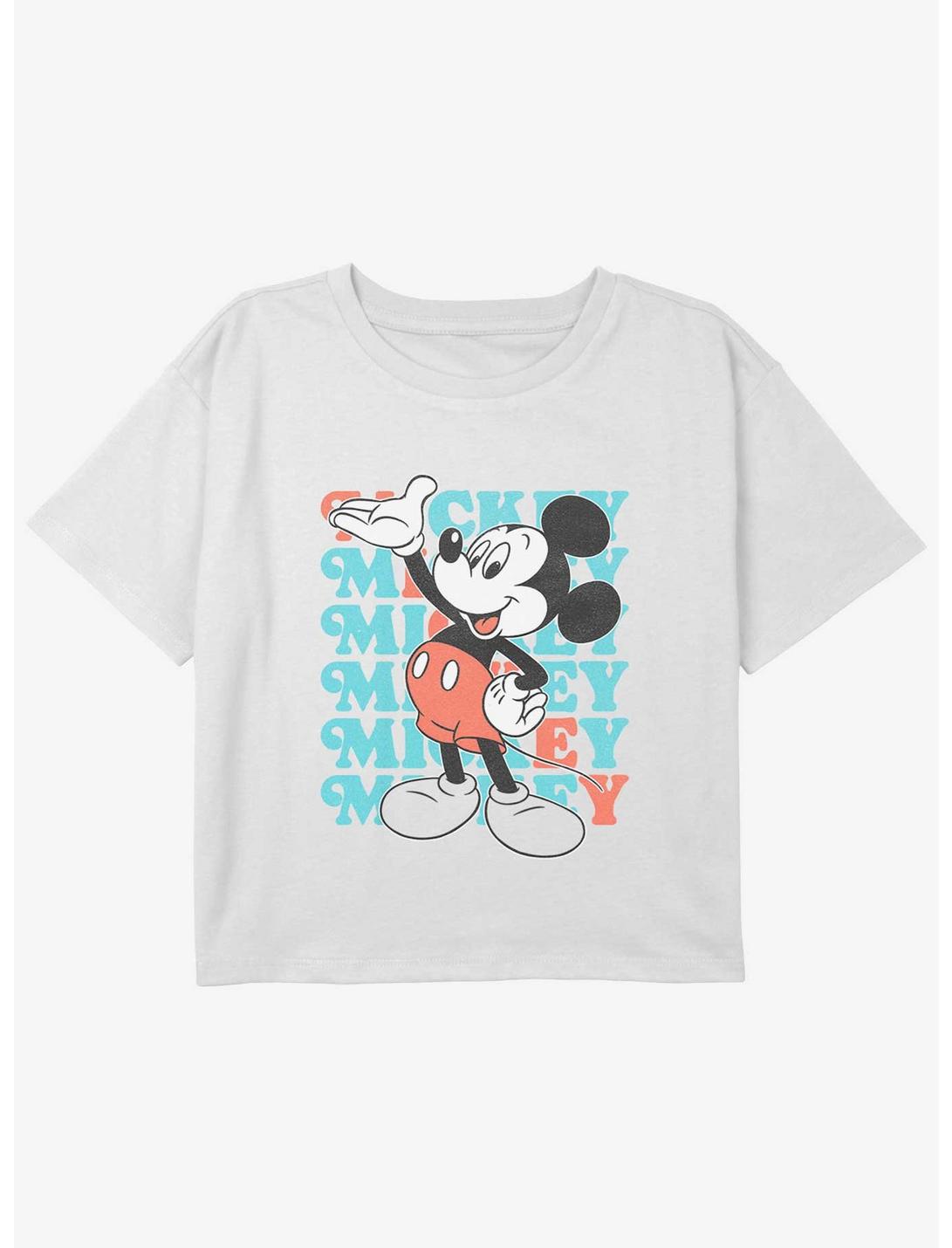 Disney Mickey Mouse Classic Mickey Girls Youth Crop T-Shirt, WHITE, hi-res