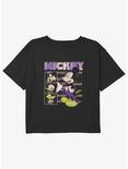 Disney Mickey Mouse Rewind Mickey Girls Youth Crop T-Shirt, BLACK, hi-res