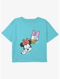Disney Mickey Mouse Minnie And Daisy Girls Youth Crop T-Shirt, BLUE, hi-res