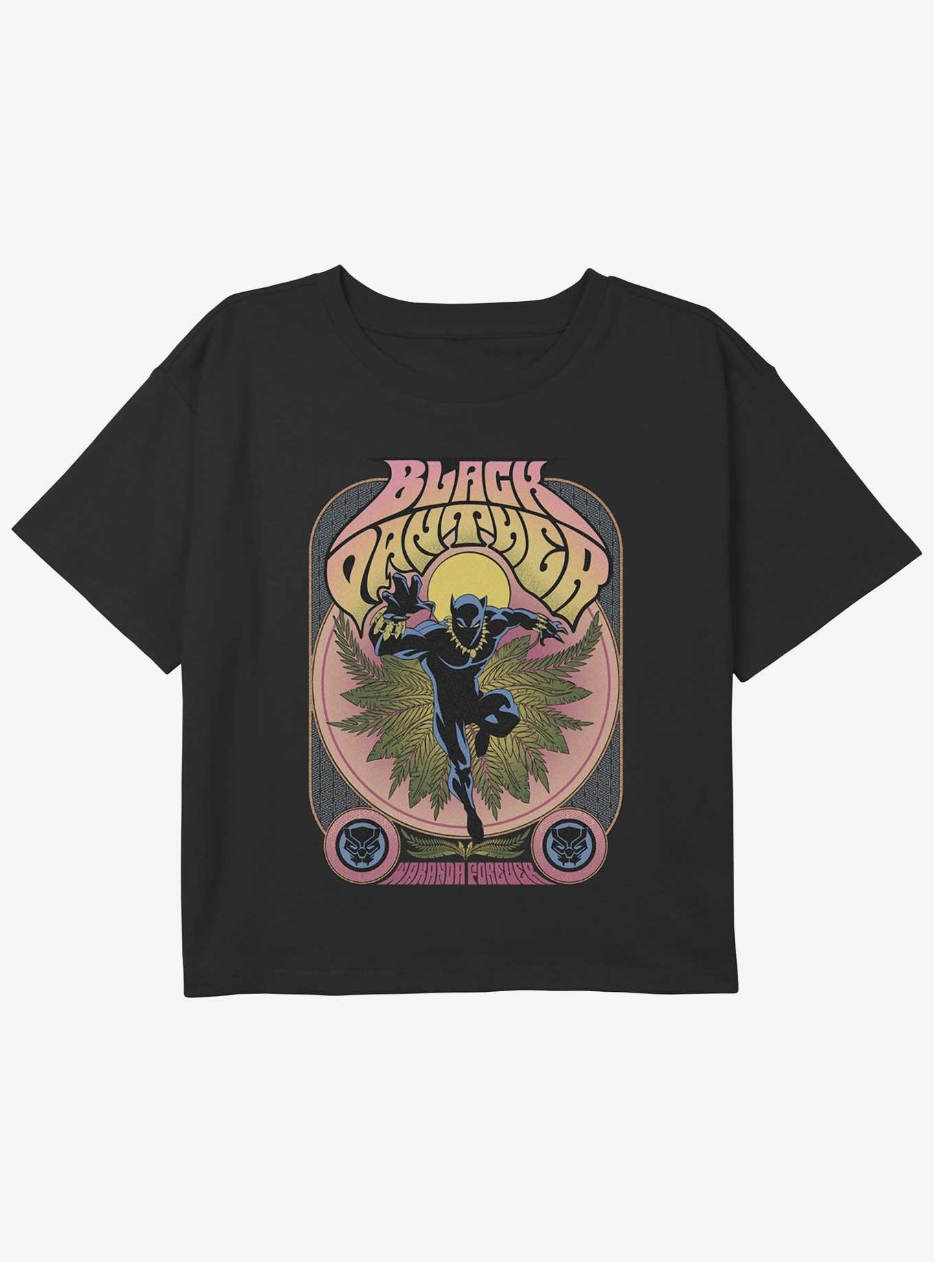 Marvel Black Panther King T'Challa Gig Girls Youth Crop T-Shirt, , hi-res