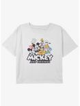 Disney Mickey Mouse Mickey Mound Girls Youth Crop T-Shirt, WHITE, hi-res