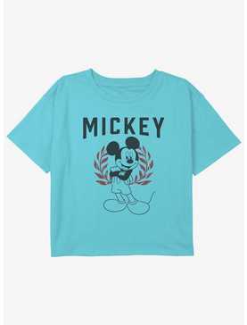 Disney Mickey Mouse Mickey Collegiate Girls Youth Crop T-Shirt, , hi-res