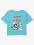 Disney Mickey Mouse Gradient Group Girls Youth Crop T-Shirt, BLUE, hi-res