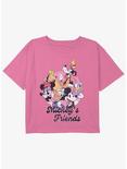 Disney Mickey Mouse Mickey Friends Group Girls Youth Crop T-Shirt, PINK, hi-res