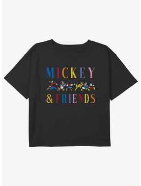 Disney Mickey Mouse Mickey & Friends Girls Youth Crop T-Shirt, , hi-res