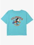 Disney Mickey Mouse Skate California Girls Youth Crop T-Shirt, BLUE, hi-res