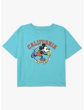 Disney Mickey Mouse Skate California Girls Youth Crop T-Shirt, , hi-res