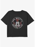 Disney Mickey Mouse The Mickey Mouse Club Girls Youth Crop T-Shirt, BLACK, hi-res