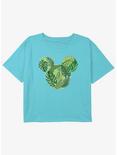 Disney Mickey Mouse Tropical Mickey Girls Youth Crop T-Shirt, BLUE, hi-res