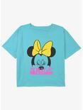 Disney Minnie Mouse Smile Minnie Girls Youth Crop T-Shirt, BLUE, hi-res