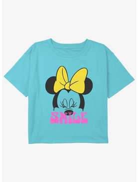 Disney Minnie Mouse Smile Minnie Girls Youth Crop T-Shirt, , hi-res