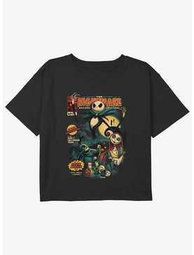 Disney The Nightmare Before Christmas Comic Cover Girls Youth Crop T-Shirt, , hi-res