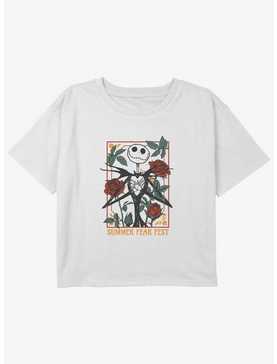 Disney The Nightmare Before Christmas Jack In The Box Girls Youth Crop T-Shirt, , hi-res