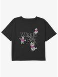 Disney Winnie The Pooh Soft Pop Winnie Girls Youth Crop T-Shirt, BLACK, hi-res