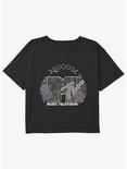 MTV Celestial Floral Girls Youth Crop T-Shirt, BLACK, hi-res