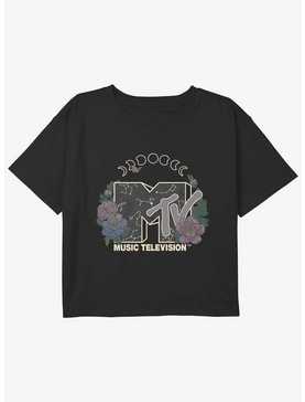 MTV Celestial Floral Girls Youth Crop T-Shirt, , hi-res