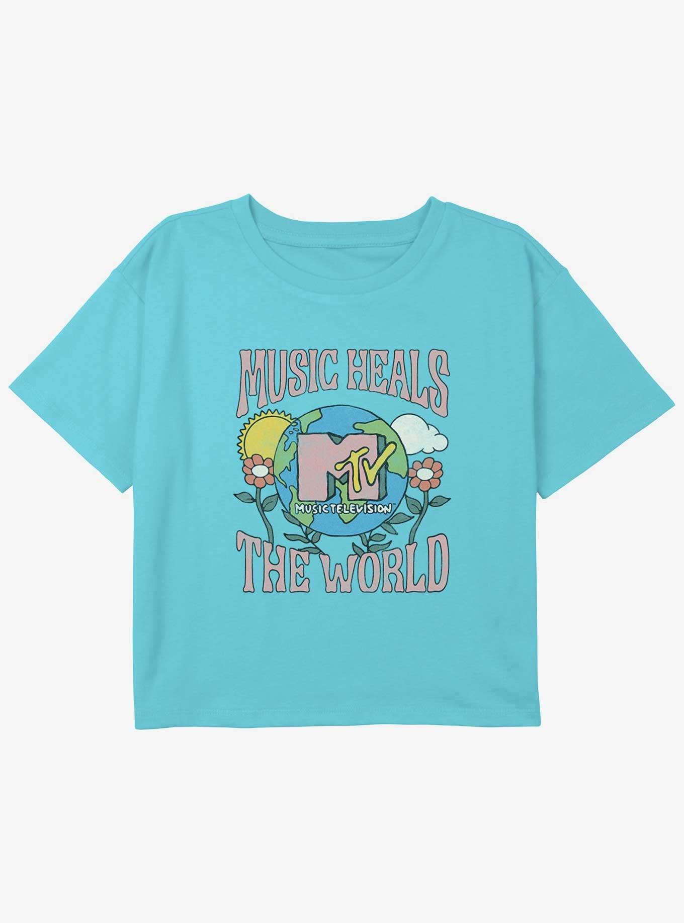 MTV Music Heals Girls Youth Crop T-Shirt, , hi-res