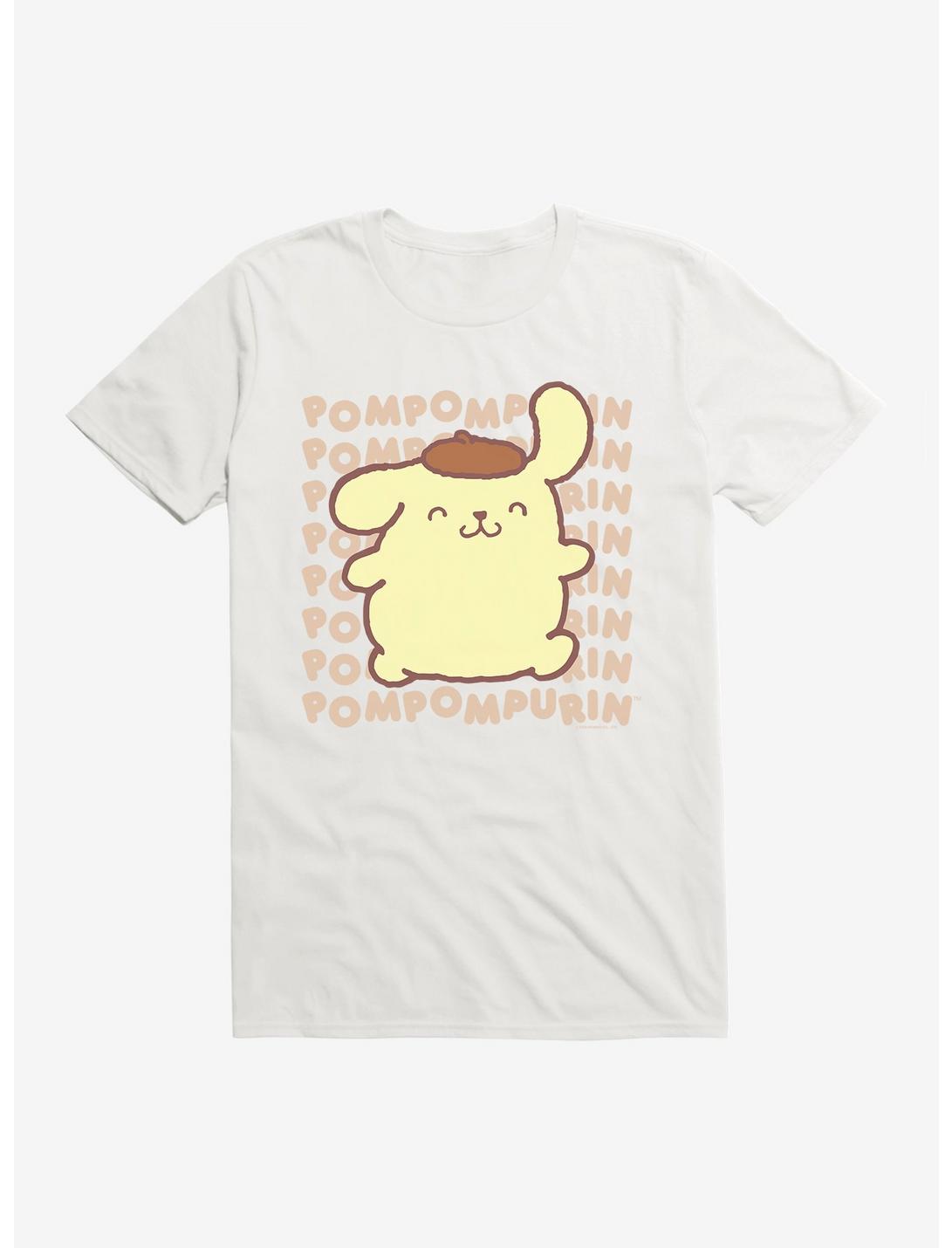 Pompompurin Character Name  T-Shirt, WHITE, hi-res