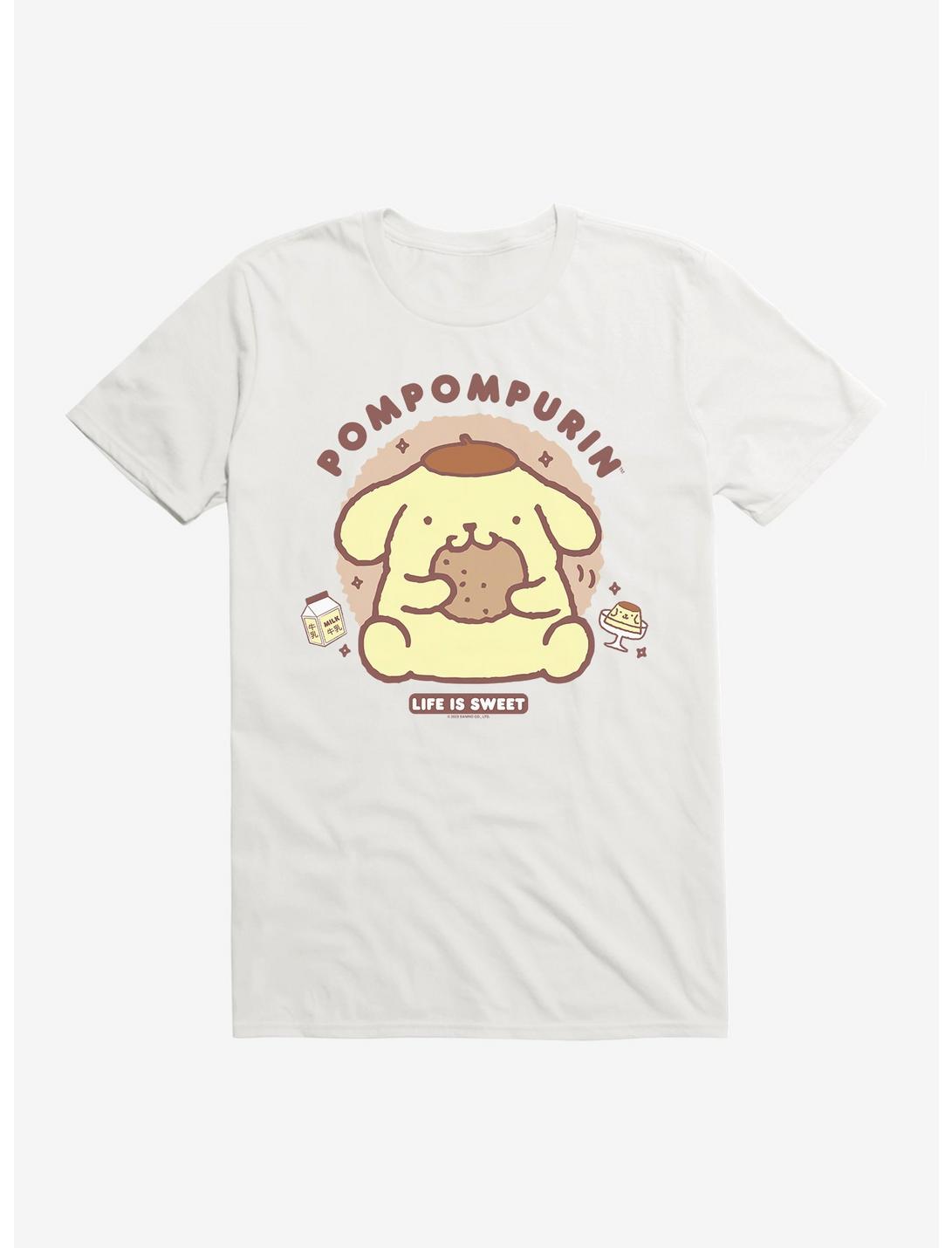 Pompompurin Life Is Sweet T-Shirt, WHITE, hi-res
