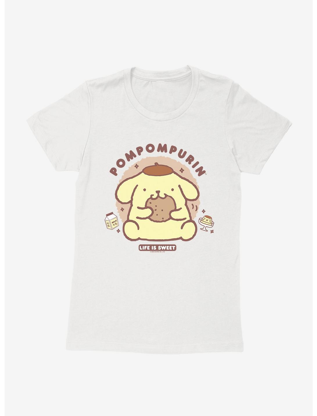 Pompompurin Life Is Sweet Womens T-Shirt, WHITE, hi-res