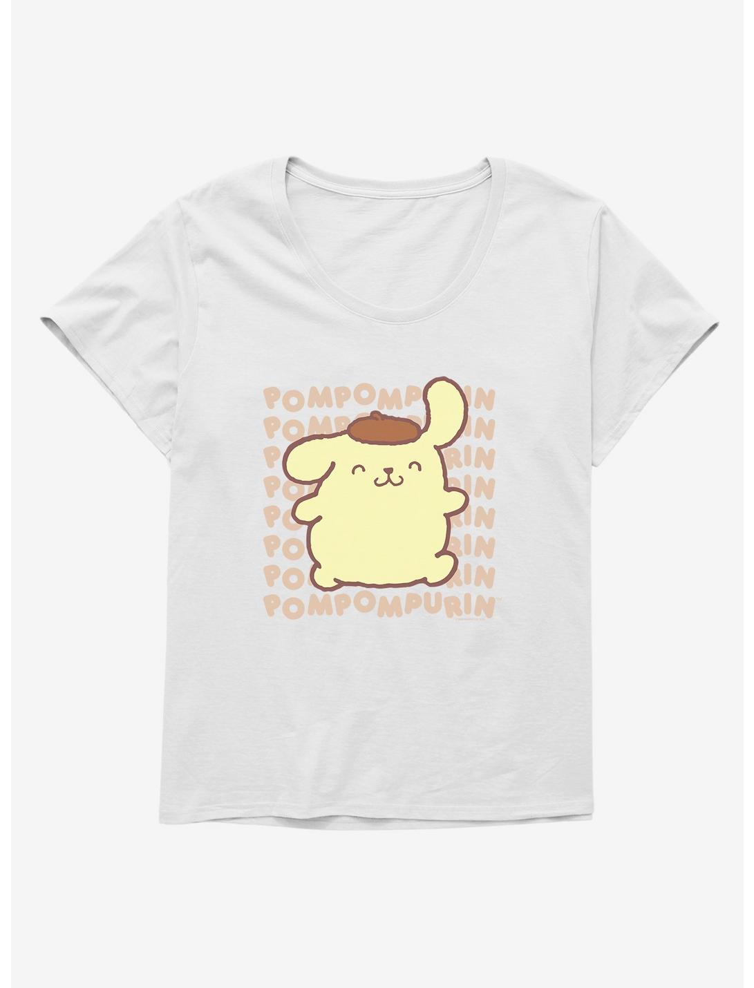 Pompompurin Character Name  Womens T-Shirt Plus Size, WHITE, hi-res