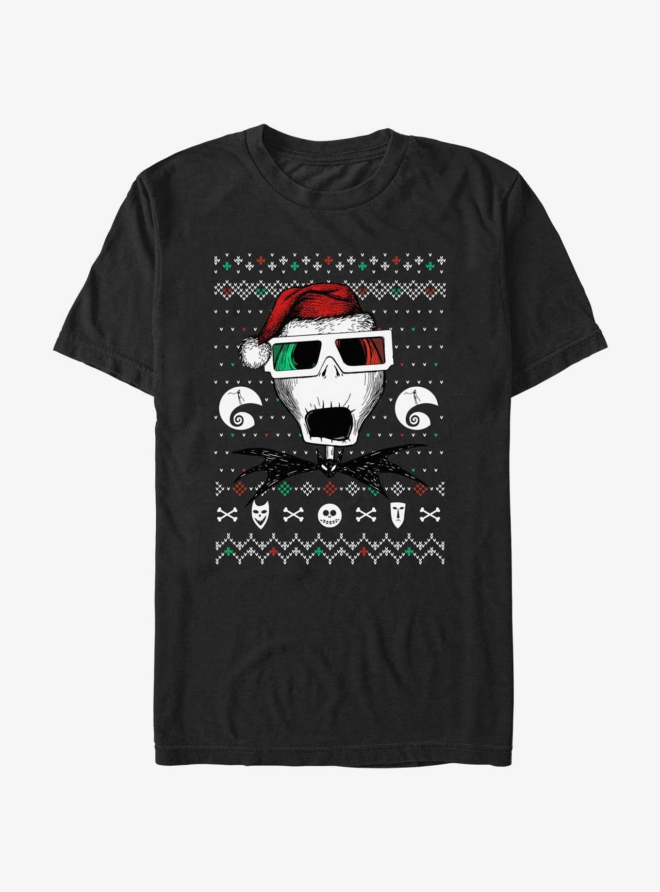 Disney The Nightmare Before Christmas Ugly Holiday Jack Holiday Vision T-Shirt, BLACK, hi-res