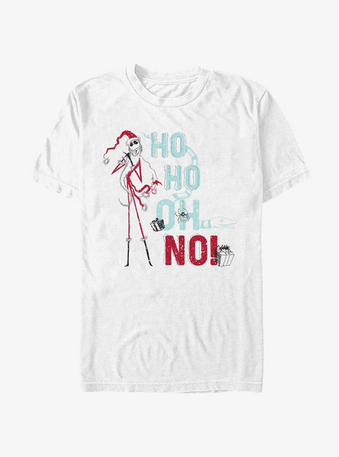 Disney The Nightmare Before Christmas Sandy Jack Ho Ho Oh No T-Shirt, WHITE, hi-res