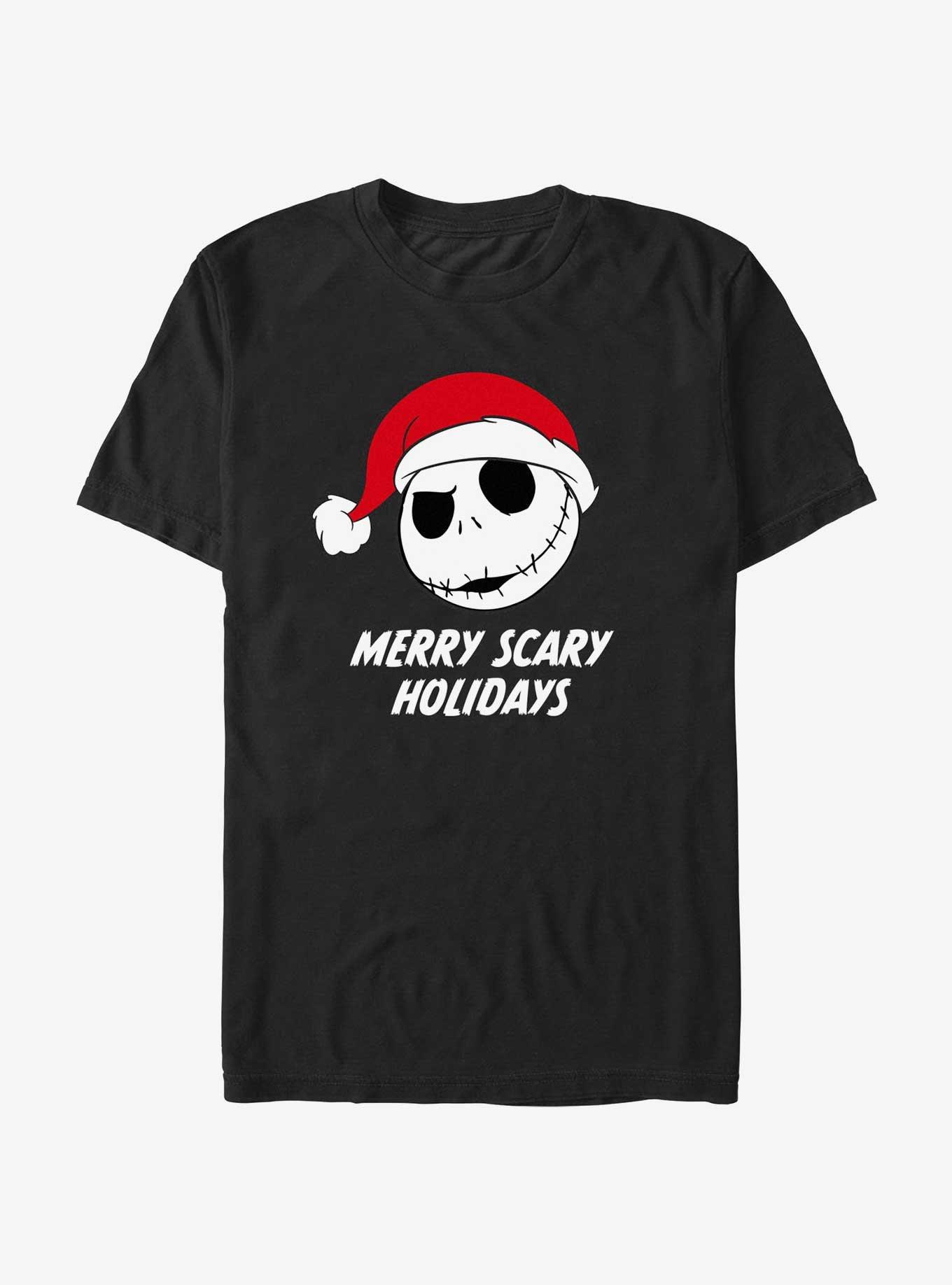Disney The Nightmare Before Christmas Jack Merry Scary Holidays T-Shirt, BLACK, hi-res