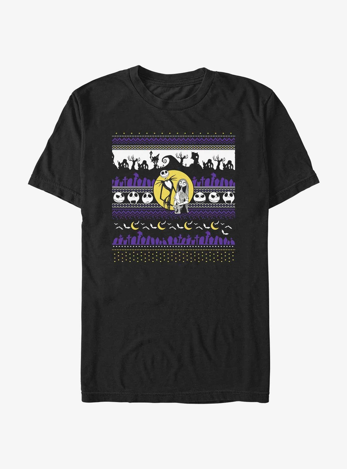Disney The Nightmare Before Christmas Jack And Sally Ugly Holiday T-Shirt, , hi-res