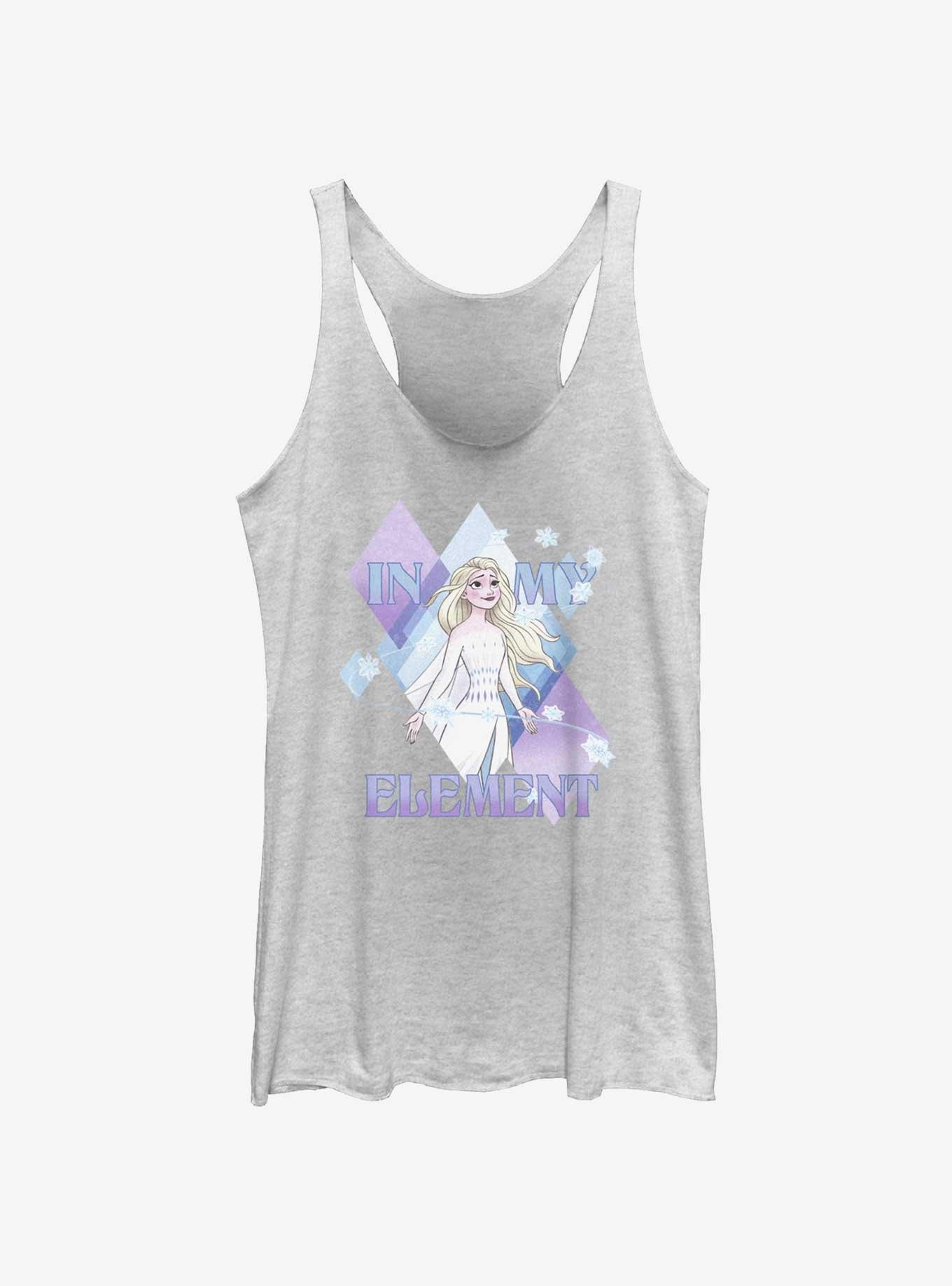 Disney Frozen Elsa In My Element Girls Tank, WHITE HTR, hi-res