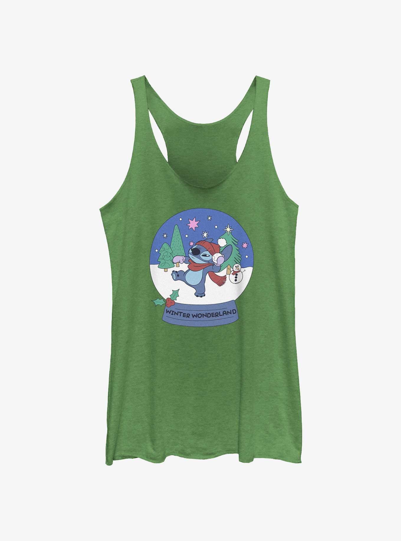 Disney Lilo & Stitch Winter Wonderland Snowglobe Girls Tank, ENVY, hi-res