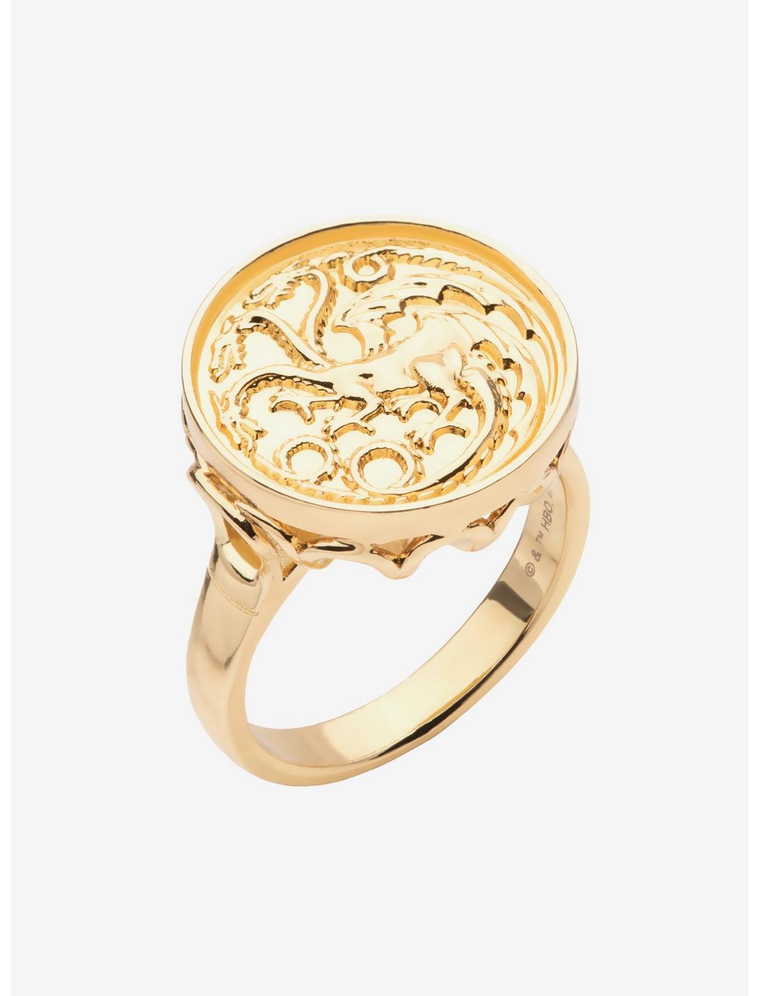 House of the Dragon Targaryen Sigil Ring, GOLD, hi-res