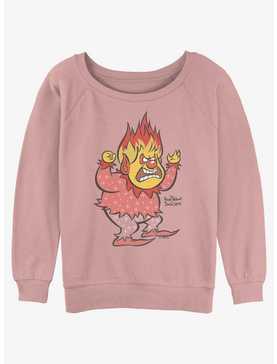 The Year Without a Santa Claus Vintage Heat Miser Girls Slouchy Sweatshirt, , hi-res