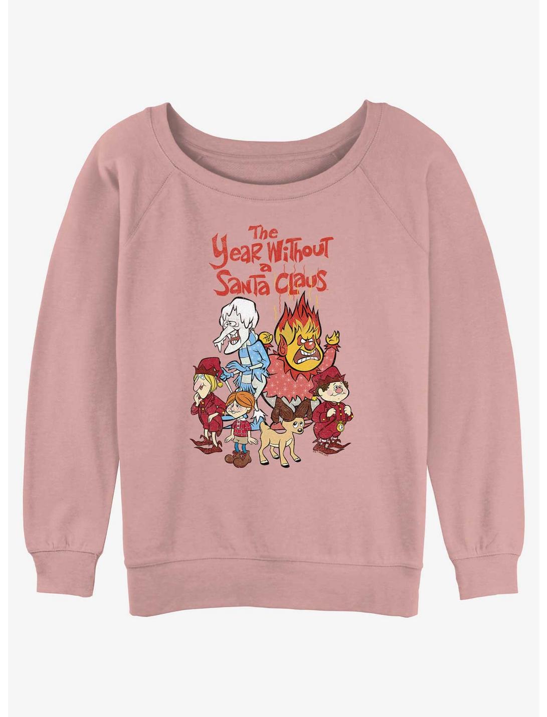 The Year Without a Santa Claus Logo Group Girls Slouchy Sweatshirt, DESERTPNK, hi-res