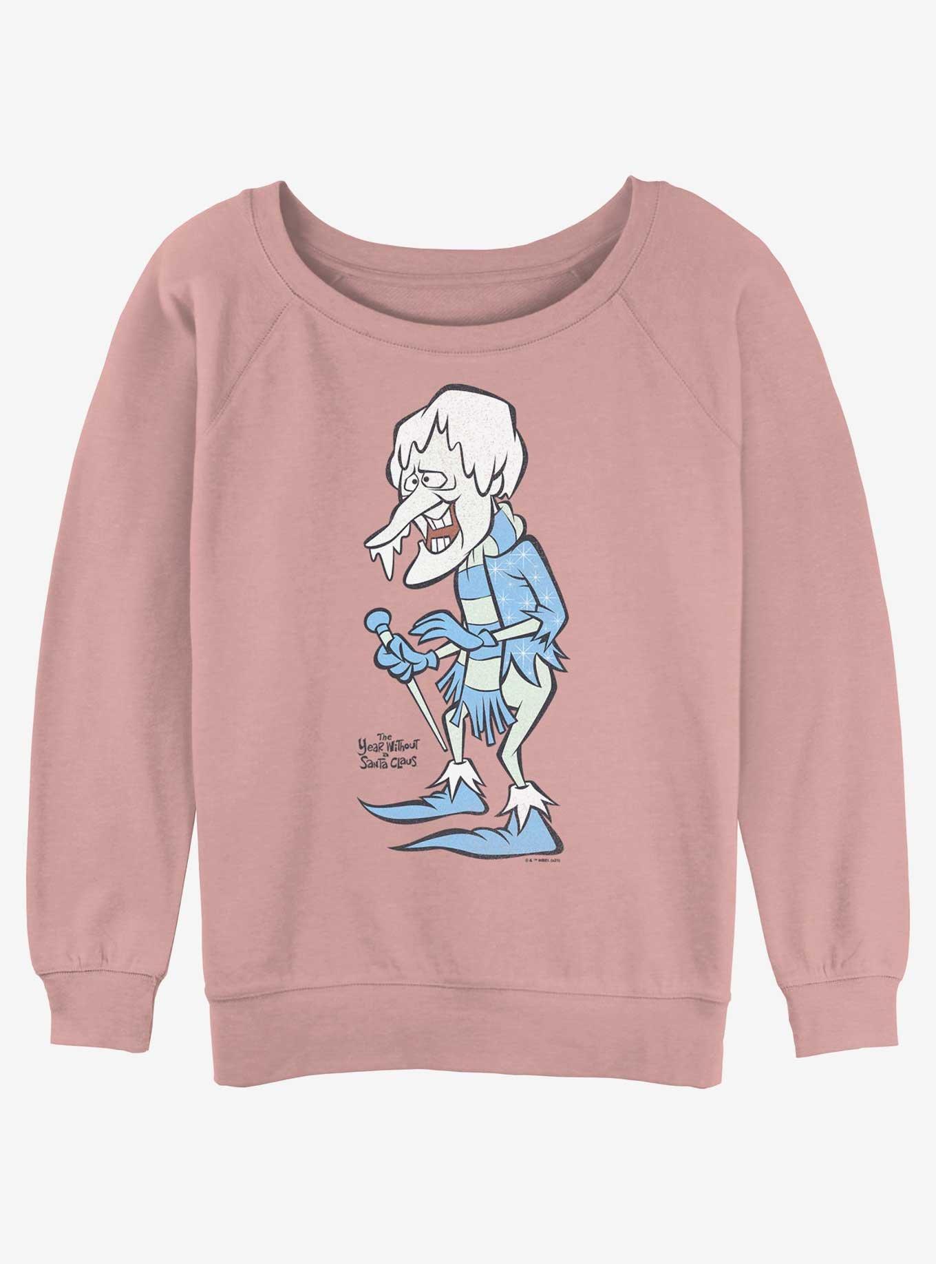 The Year Without a Santa Claus Snow Miser Girls Slouchy Sweatshirt, DESERTPNK, hi-res