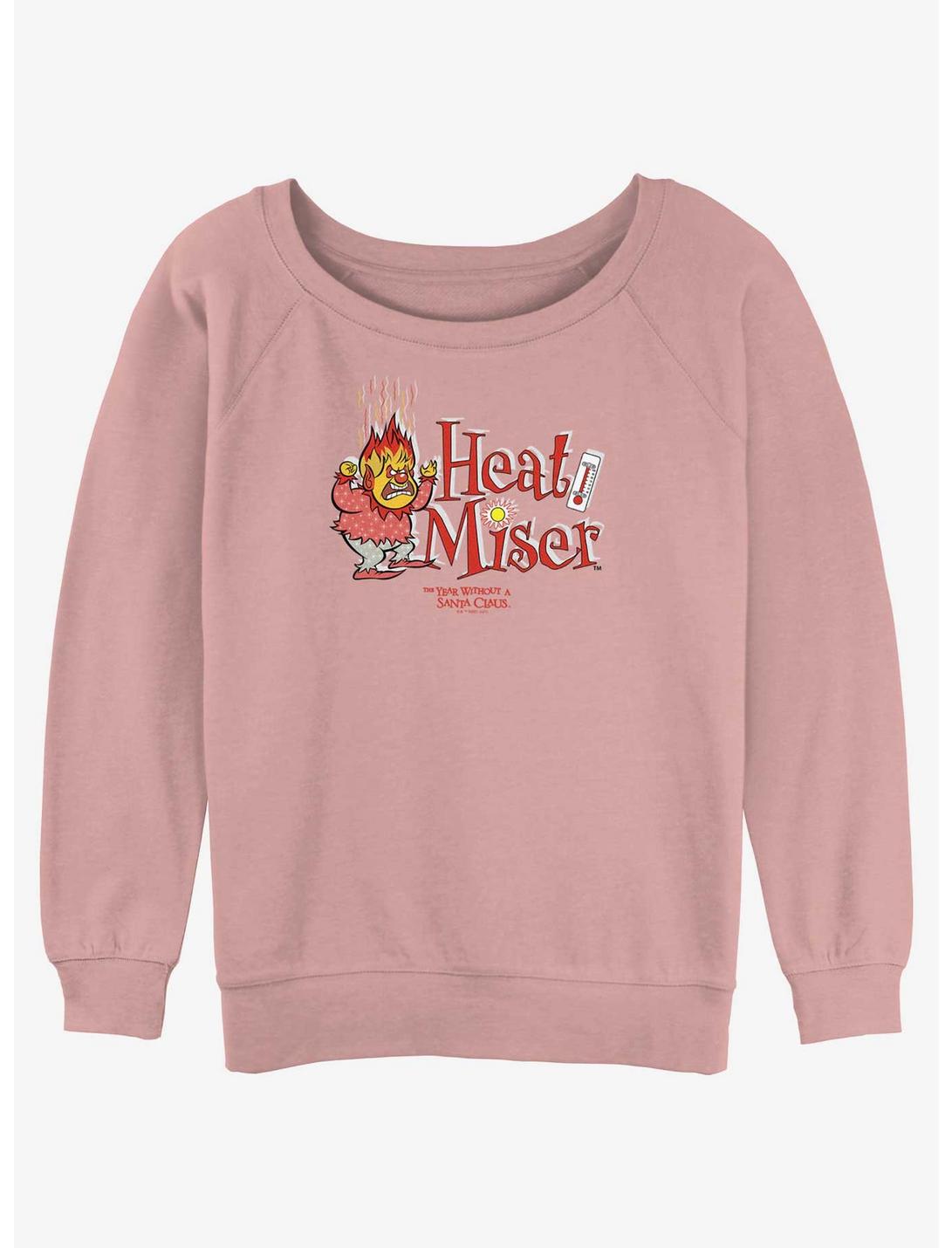 The Year Without a Santa Claus Heat Miser Badge Womens Slouchy Sweatshirt, DESERTPNK, hi-res