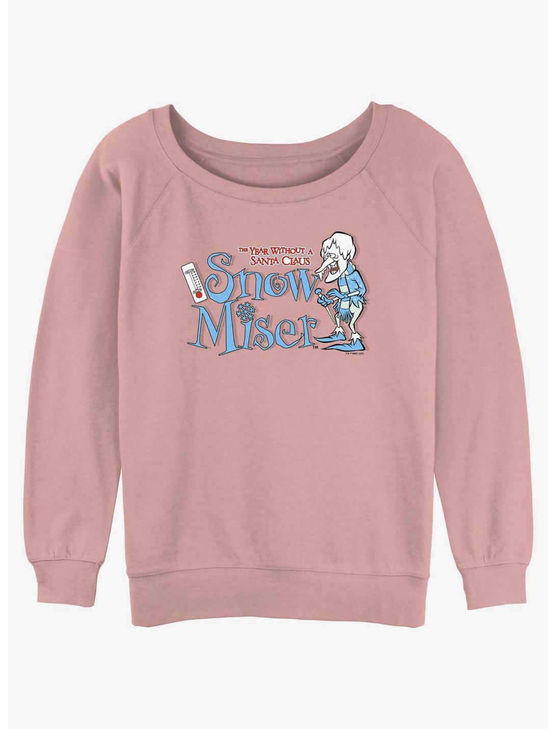 The Year Without a Santa Claus Snow Miser Badge Womens Slouchy Sweatshirt, DESERTPNK, hi-res