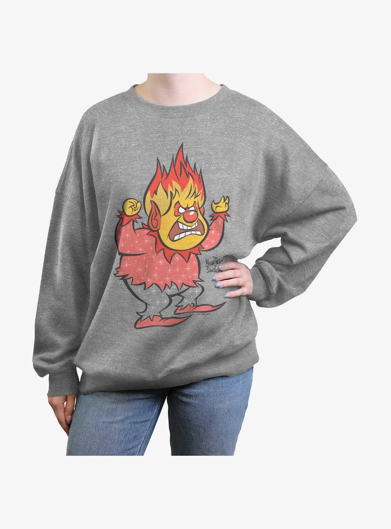 The Year Without a Santa Claus Vintage Heat Miser Womens Oversized Sweatshirt, , hi-res