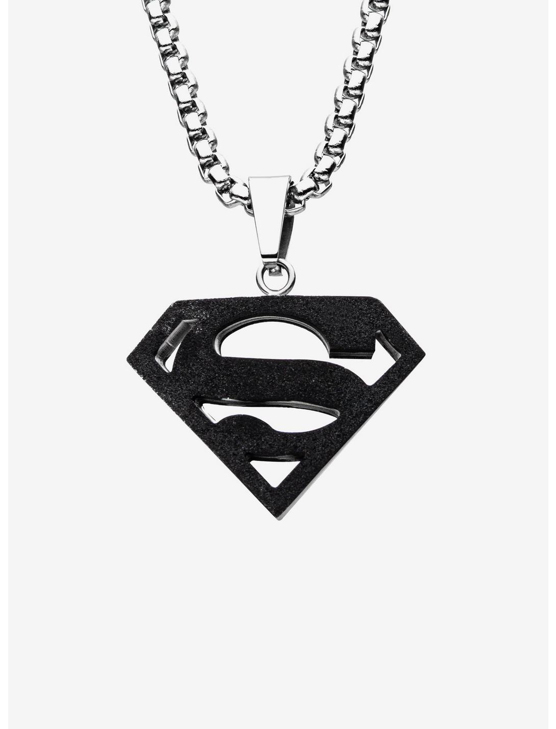DC Comics Superman Black Pendant Necklace, , hi-res