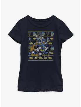 Disney Mickey Mouse Hanukkah Ugly Sweater Youth Girls T-Shirt, , hi-res