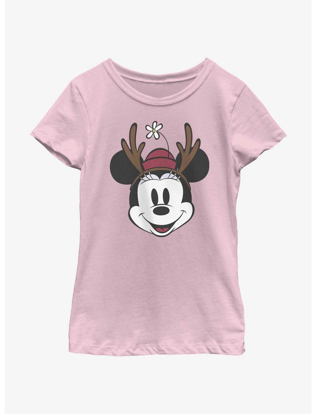 Disney Minnie Mouse Minnie Antlers Youth Girls T-Shirt, PINK, hi-res