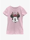 Disney Minnie Mouse Minnie Antlers Youth Girls T-Shirt, PINK, hi-res