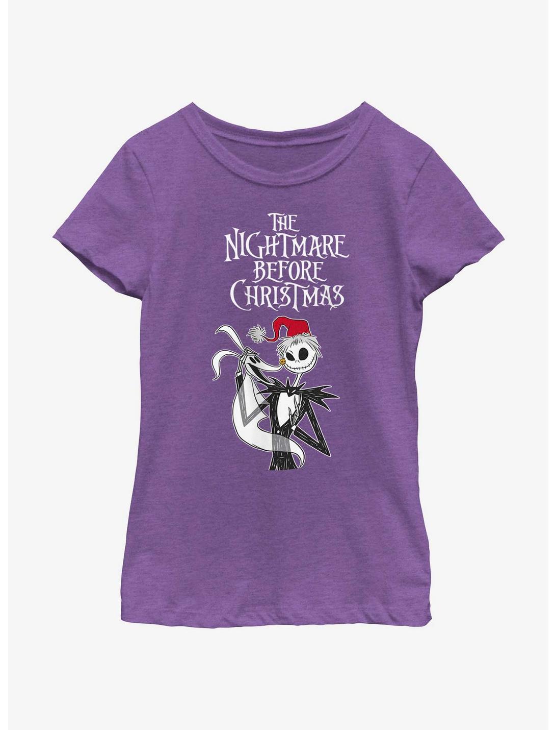 Disney Nightmare Before Christmas Jack & Zero Friendship Youth Girls T-Shirt, PURPLE BERRY, hi-res