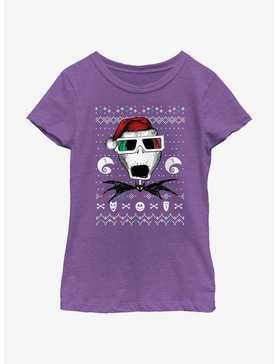 Disney Nightmare Before Christmas Ugly Holiday Jack Holiday Vision Youth Girls T-Shirt, , hi-res