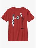 Disney Nightmare Before Christmas Sally & Jack Sandy Claws Youth T-Shirt, RED, hi-res
